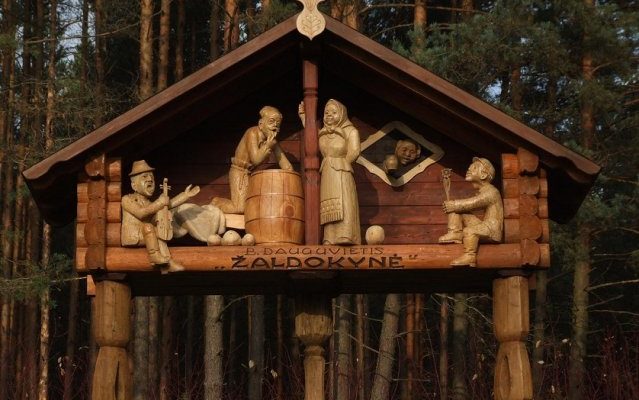 Antanas Cesnulis Wooden Sculptures - Zaldokyne