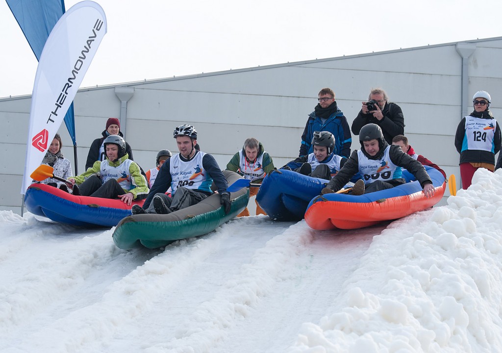 Historic Snow Kayak event at Snow Arena in Druskininkai