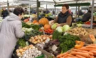 Seasonal vegetables at a traditional Lithuanian open market
