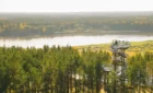 Merkinė observation tower above the forests of Dzūkija National Park
